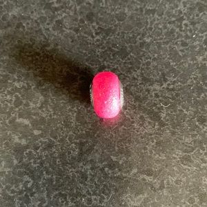 Pink Glitter Pandora Bead